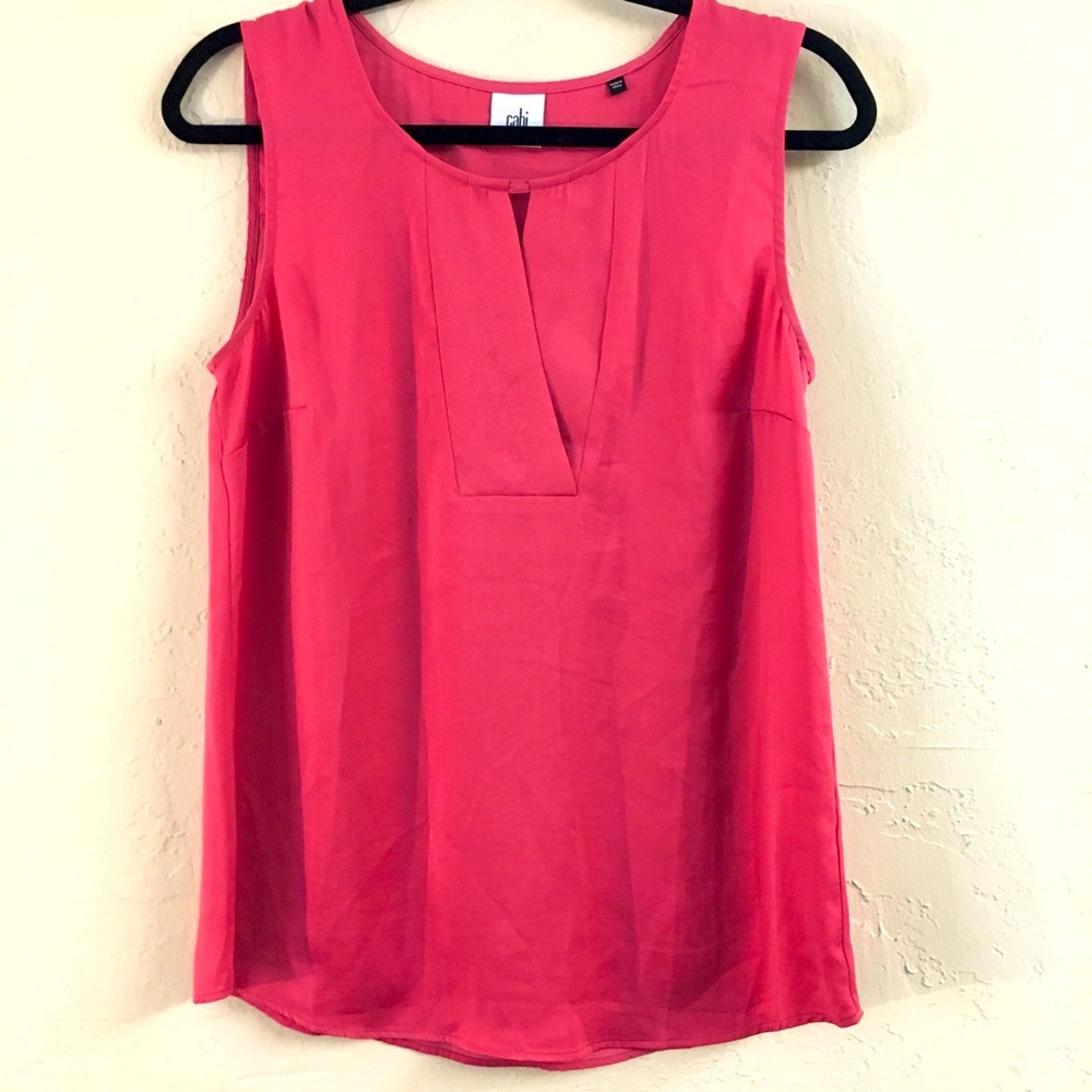 Cabi Sleeveless Blouse Small Pink Lightweight Office Workwear Business Casual